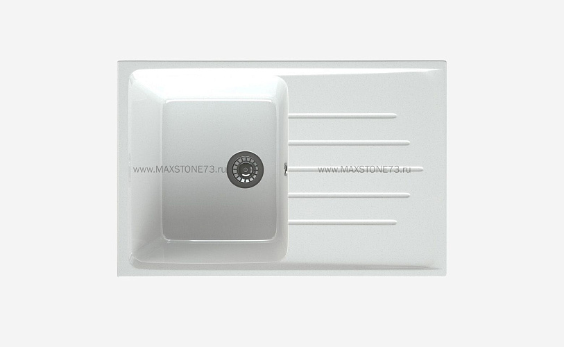 MAXSTONE Мойка глянцевая MS-7 (белый снег) 750*495*215